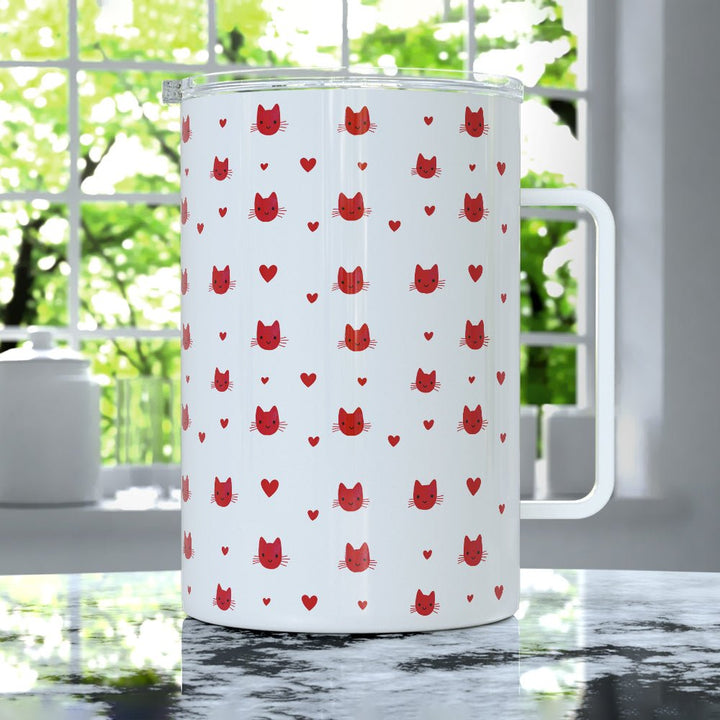 Cat Hearts Insulated Travel Mug - Loftipop