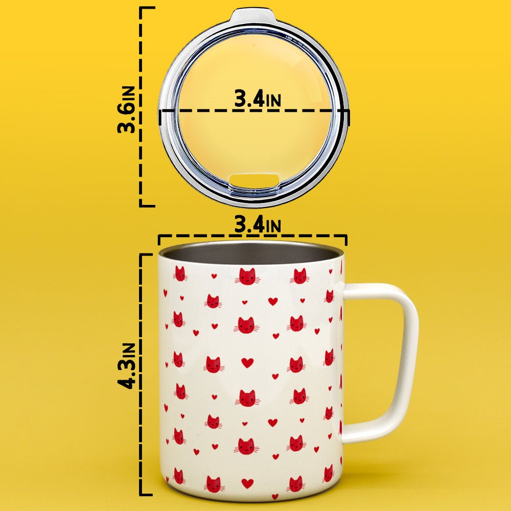 Cat Hearts Insulated Travel Mug - Loftipop