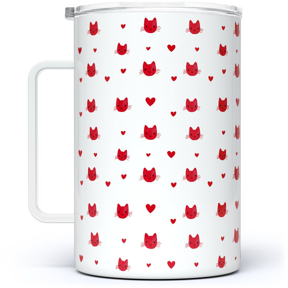 Cat Hearts Insulated Travel Mug - Loftipop