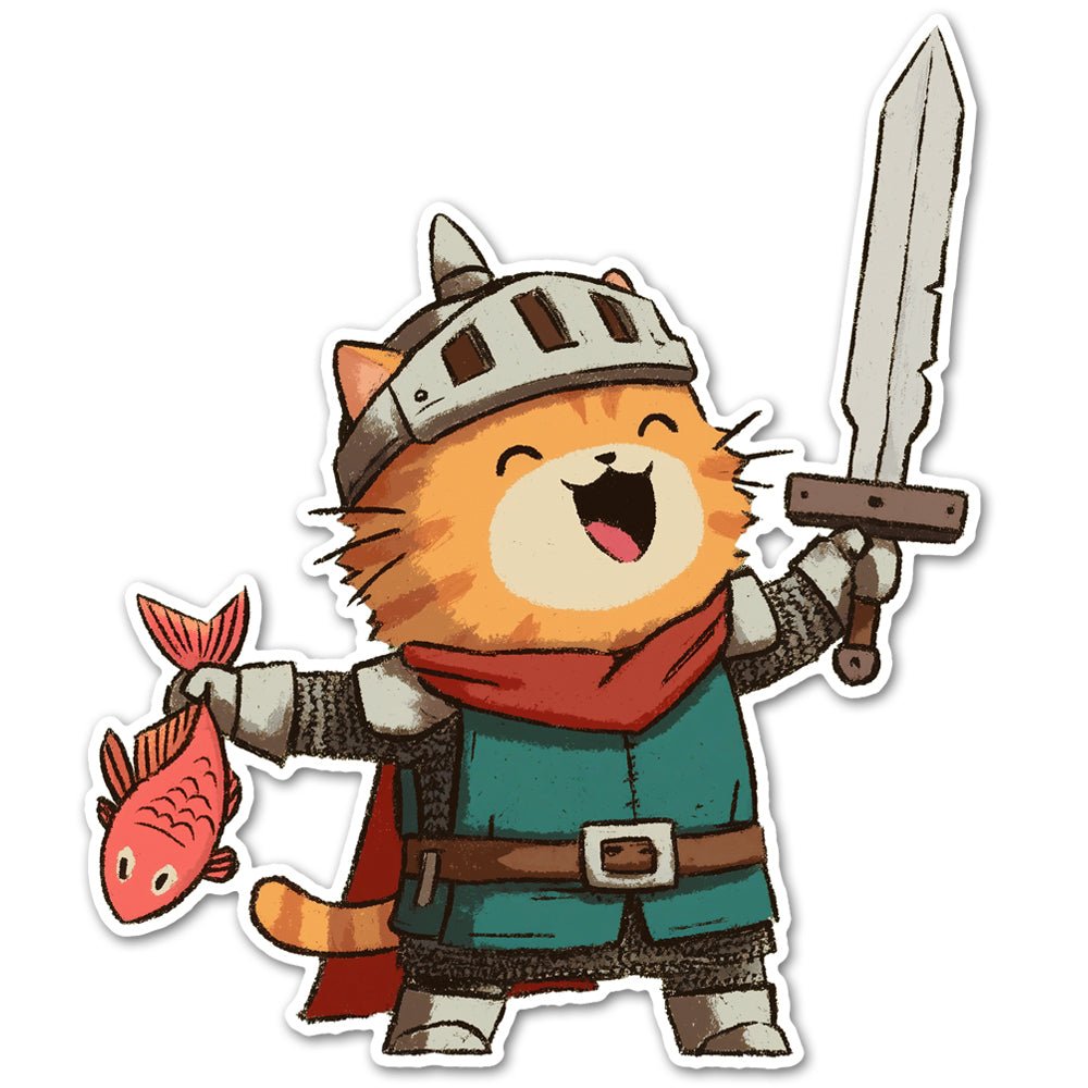 Cat Knight Sticker - Loftipop