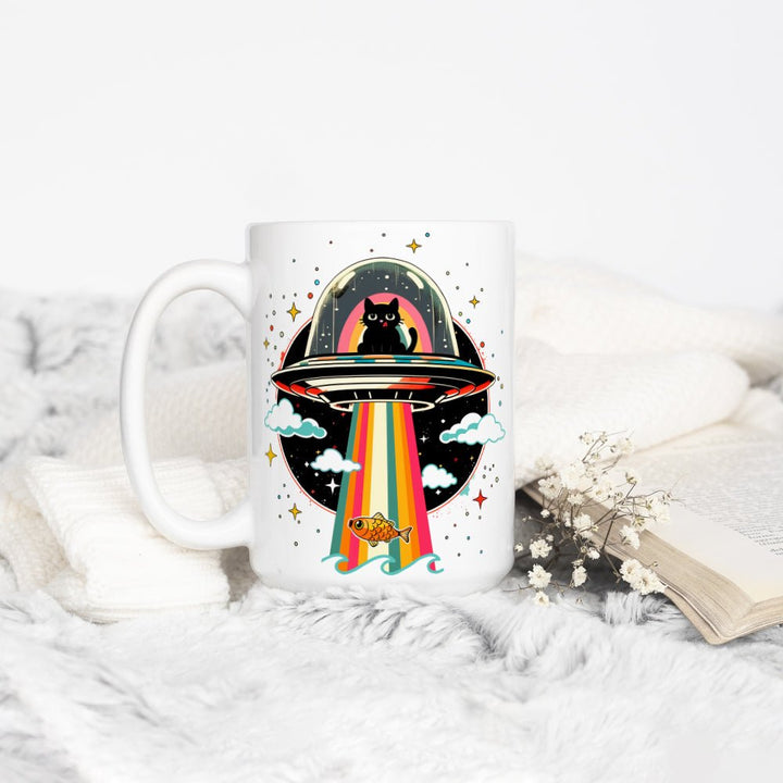 Cat UFO Abduction Mug - Loftipop