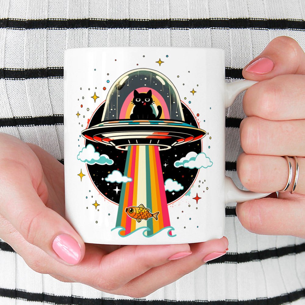 Cat UFO Abduction Mug - Loftipop