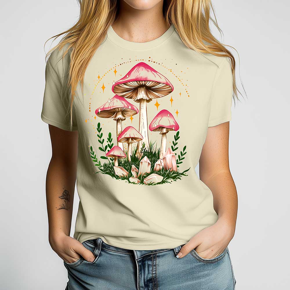 Celestial Mushroom Crewneck Tshirt - Loftipop