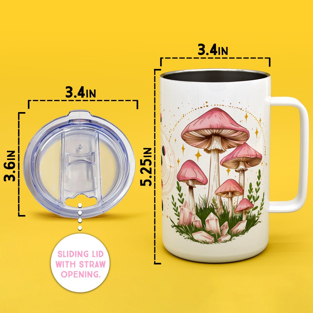 Celestial Mushroom Insulated Travel Mug - Loftipop