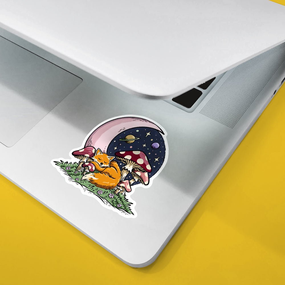 Celestial Sleeping Fox Sticker - Loftipop