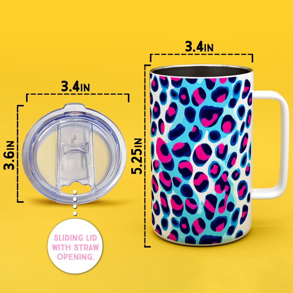 Cheetah Print Insulated Travel Mug - Loftipop