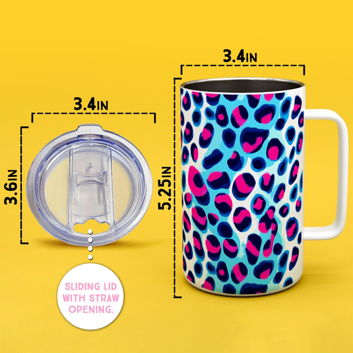 Cheetah Print Insulated Travel Mug - Loftipop