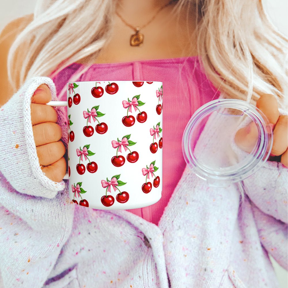 Cherry Bows Insulated Travel Mug - Loftipop