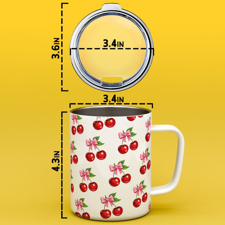 Cherry Bows Insulated Travel Mug - Loftipop