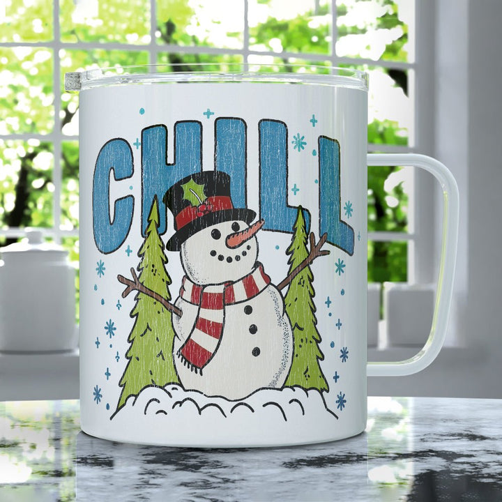 Chill Snowman Insulated Travel Mug - Loftipop