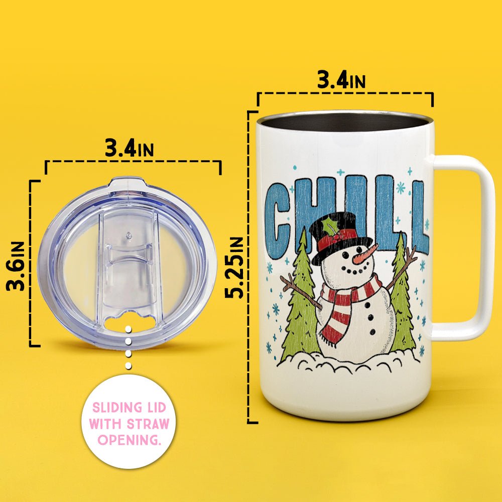 Chill Snowman Insulated Travel Mug - Loftipop