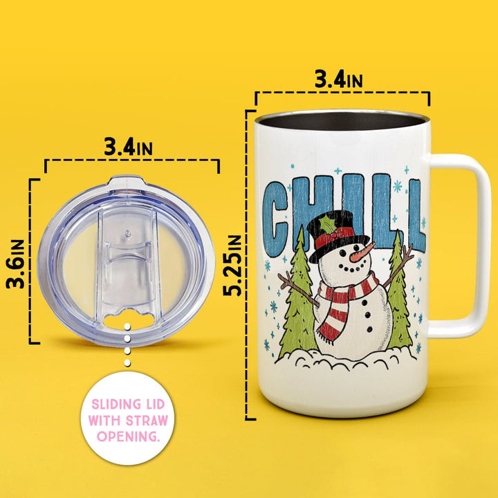 Chill Snowman Insulated Travel Mug - Loftipop