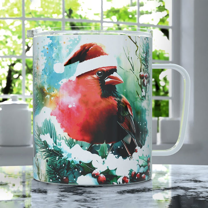 Christmas Cardinal Insulated Travel Mug - Loftipop