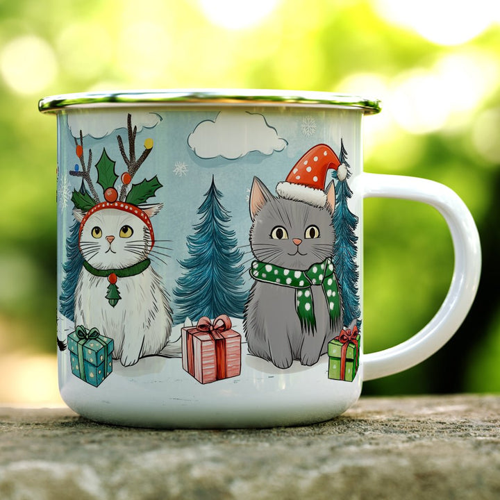 Christmas Cats Camp Mug - Loftipop