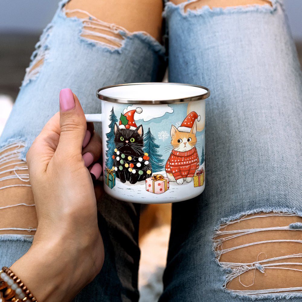 Christmas Cats Camp Mug - Loftipop