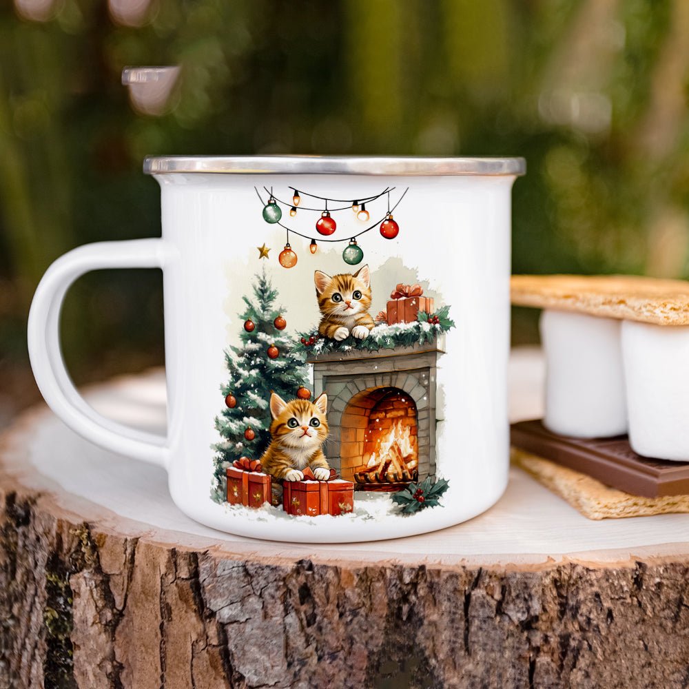 Christmas Kittens Camp Mug - Loftipop