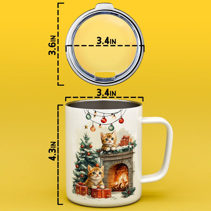 Christmas Kittens Insulated Travel Mug - Loftipop