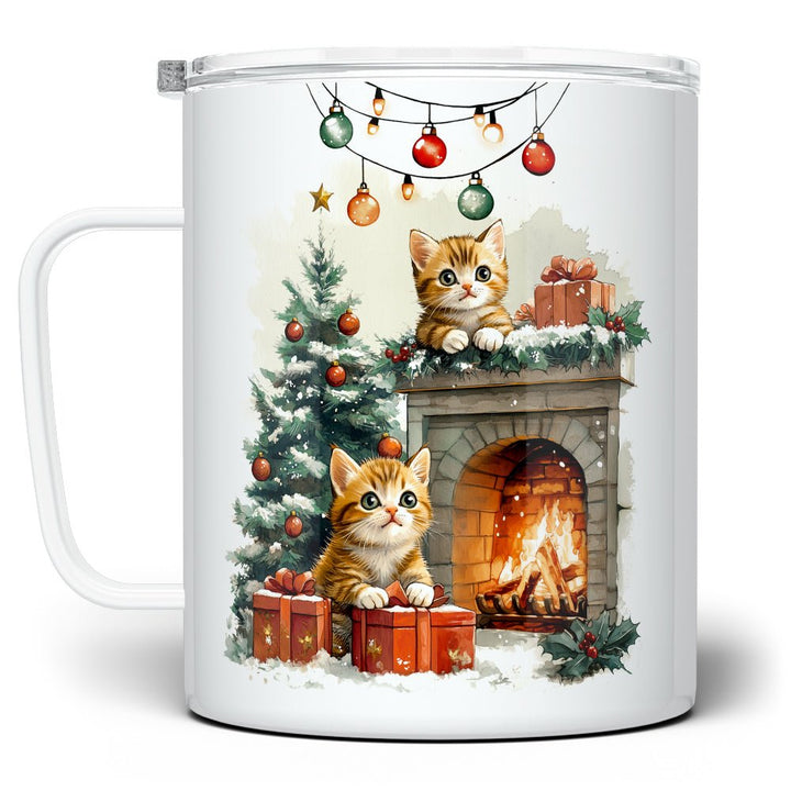 Christmas Kittens Insulated Travel Mug - Loftipop