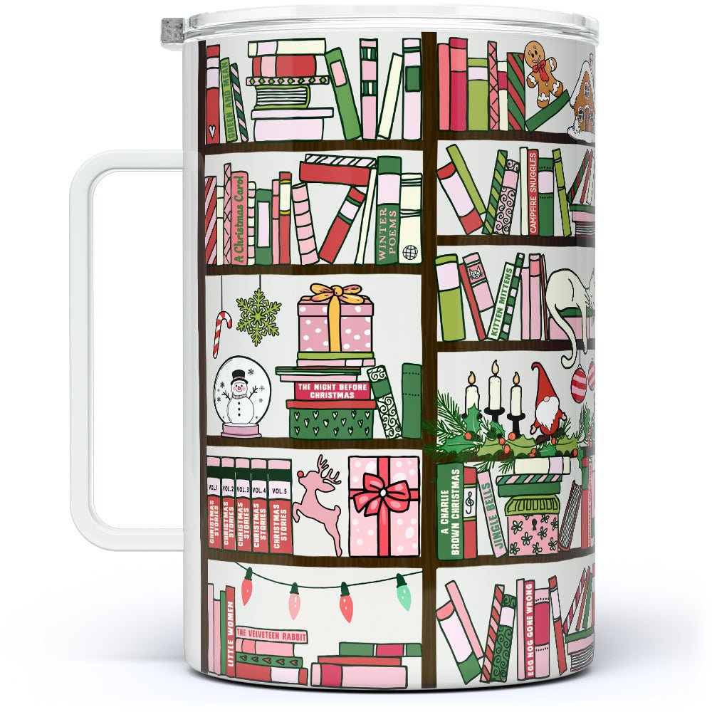 Christmas Library Insulated Travel Mug - Loftipop