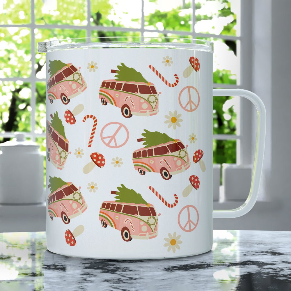 Christmas Peace Bus Insulated Travel Mug - Loftipop