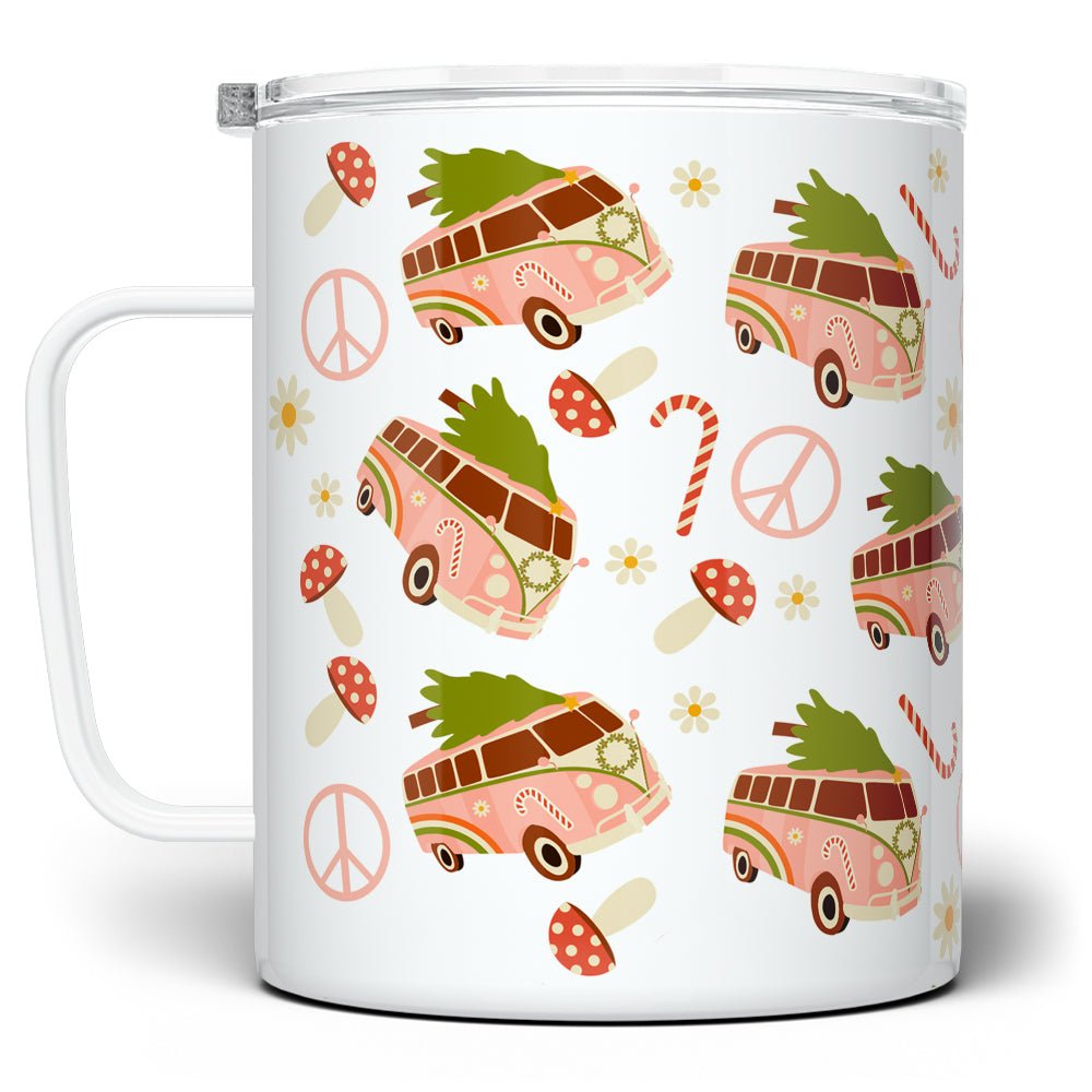 Christmas Peace Bus Insulated Travel Mug - Loftipop