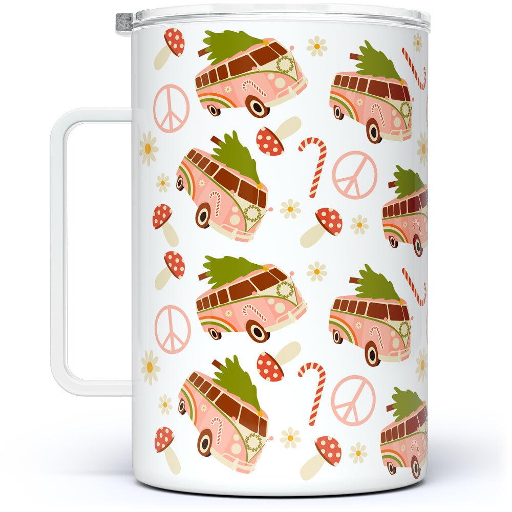 Christmas Peace Bus Insulated Travel Mug - Loftipop