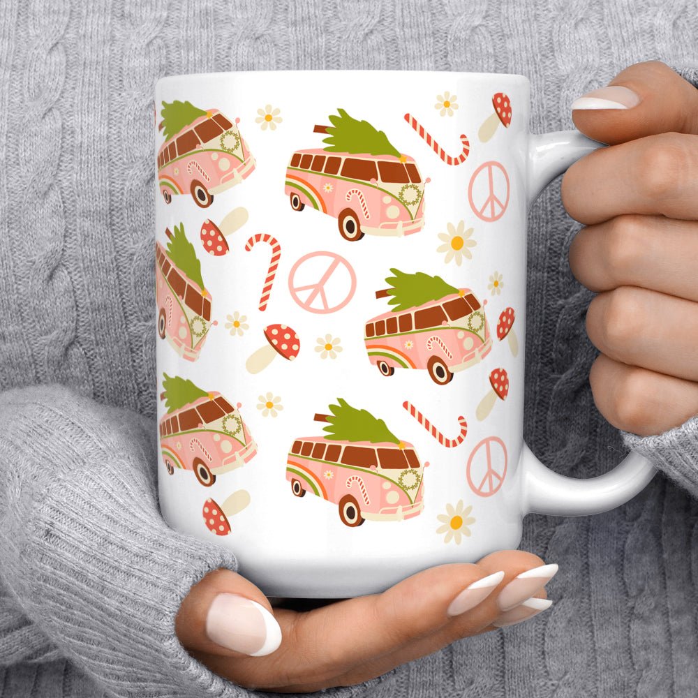 Christmas Peace Bus Mug - Loftipop