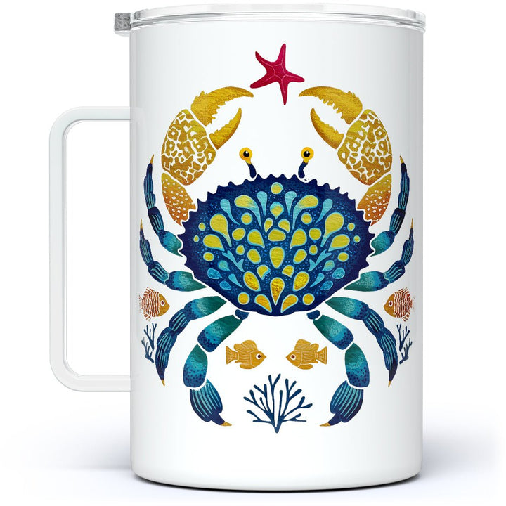 Coastal Ocean Crab Insulated Travel Mug - Loftipop