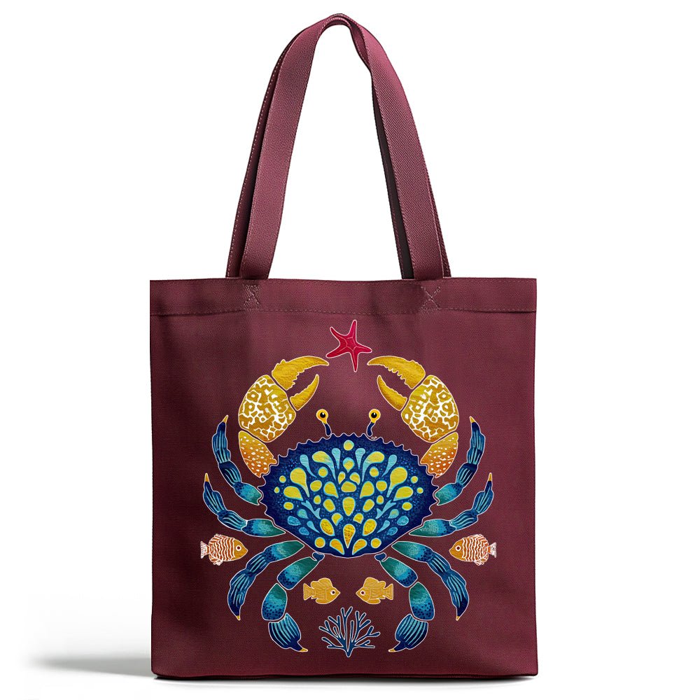 Coastal Ocean Crab Tote Bag - Loftipop