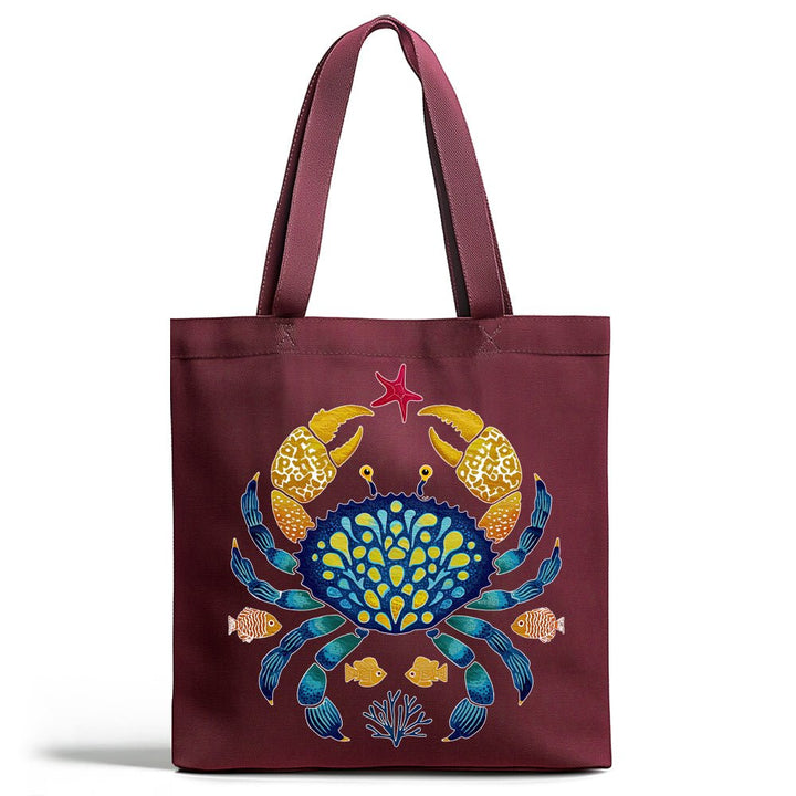 Coastal Ocean Crab Tote Bag - Loftipop