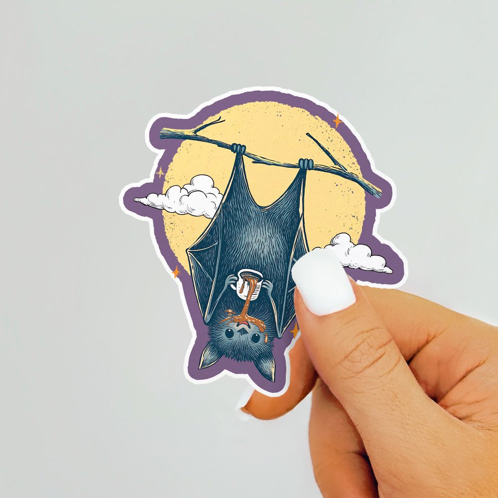 Coffee Bat Sticker - Loftipop