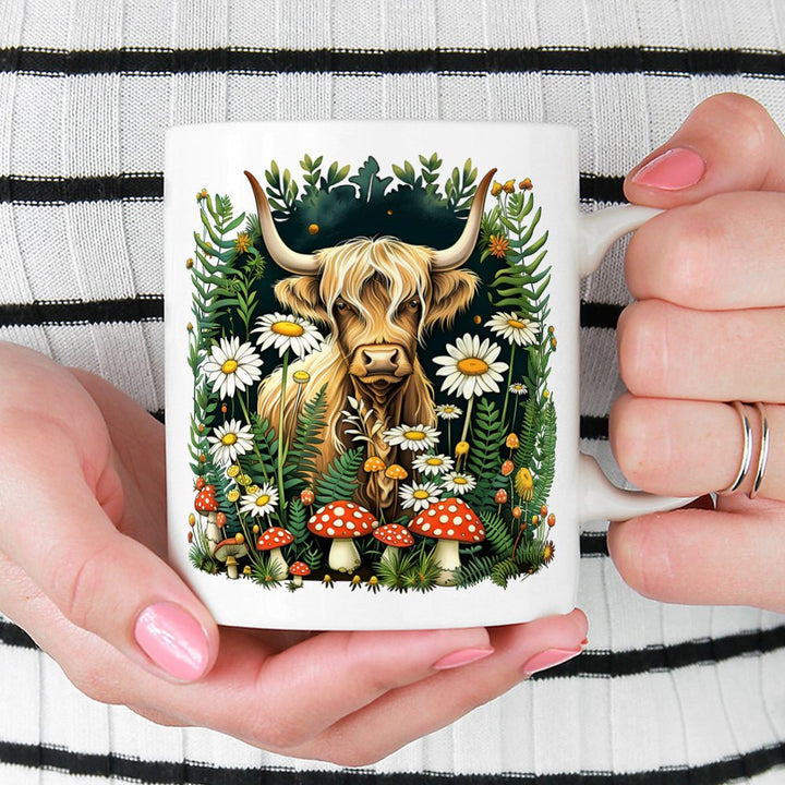 Cottagecore Highland Cow Mug - Loftipop