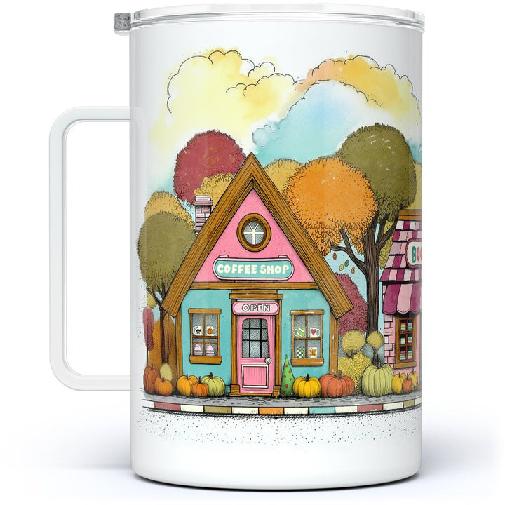 Cozy Fall Storefront Insulated Travel Mug - Loftipop