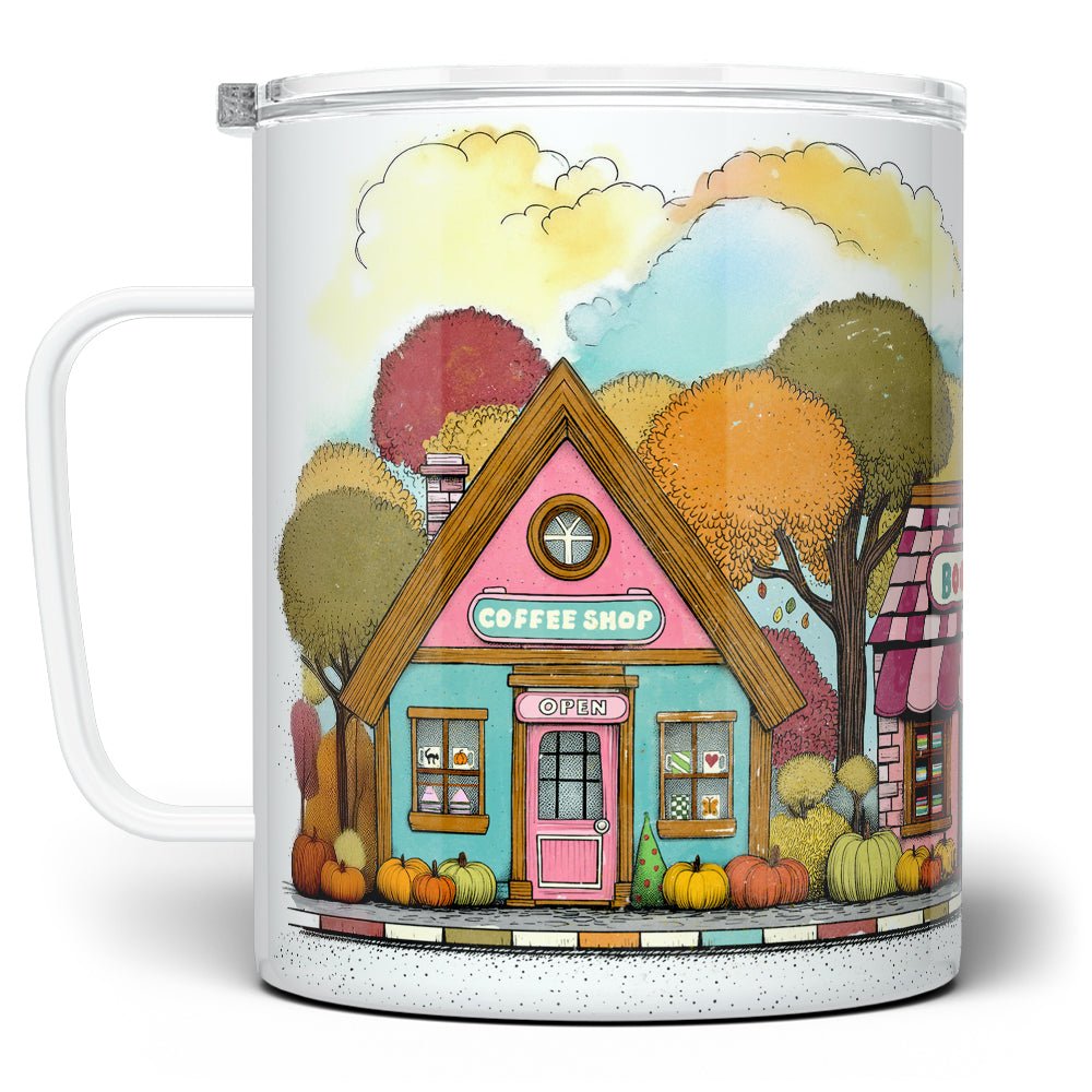 Cozy Fall Storefront Insulated Travel Mug - Loftipop