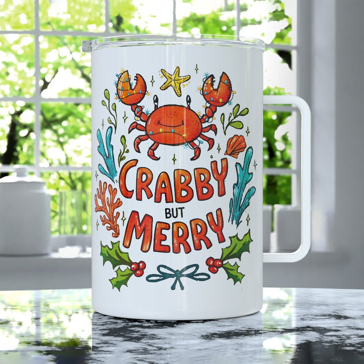 Crabby But Merry Insulated Travel Mug - Loftipop