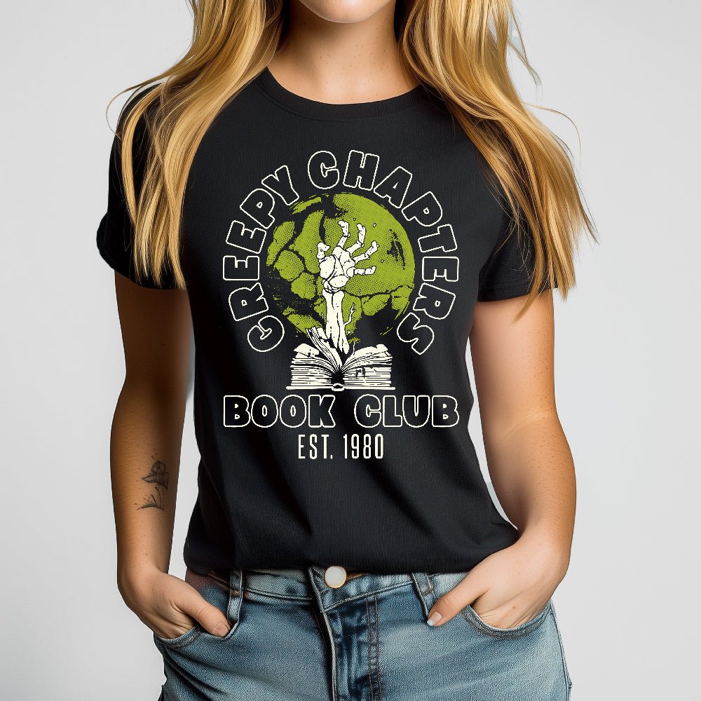 Creepy Chapters Book Club Crewneck Tshirt - Loftipop