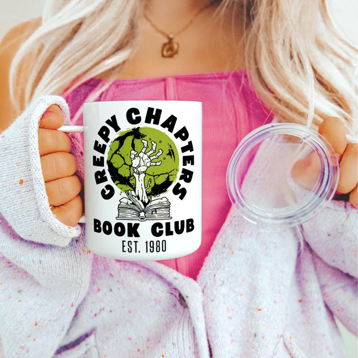Creepy Chapters Book Club Insulated Travel Mug - Loftipop