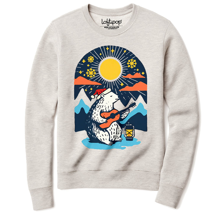 Retro Polar Bear Crewneck Sweatshirt