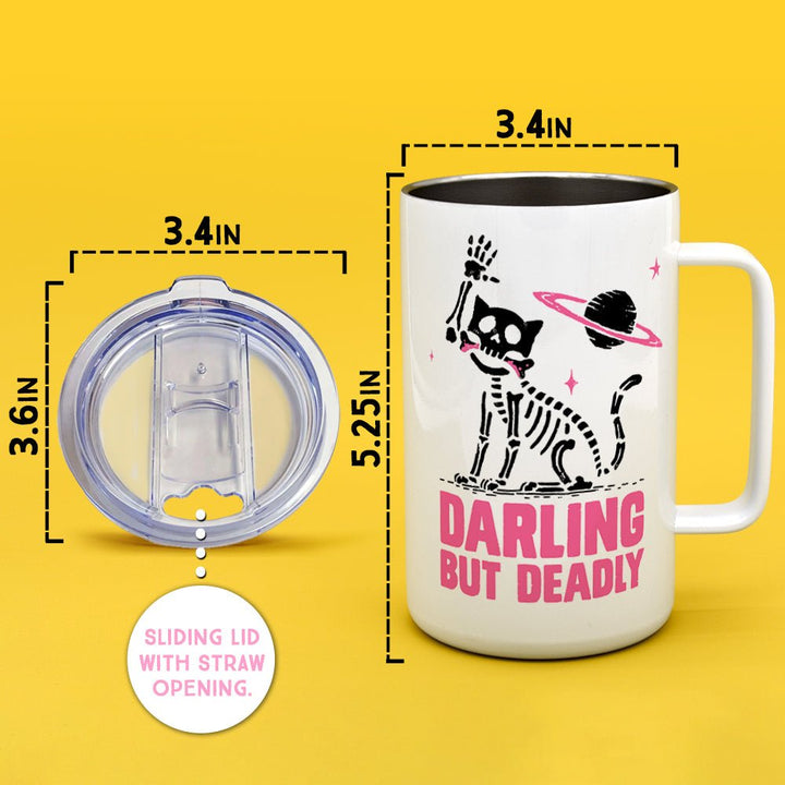 Darling But Deadly Insulated Travel Mug - Loftipop