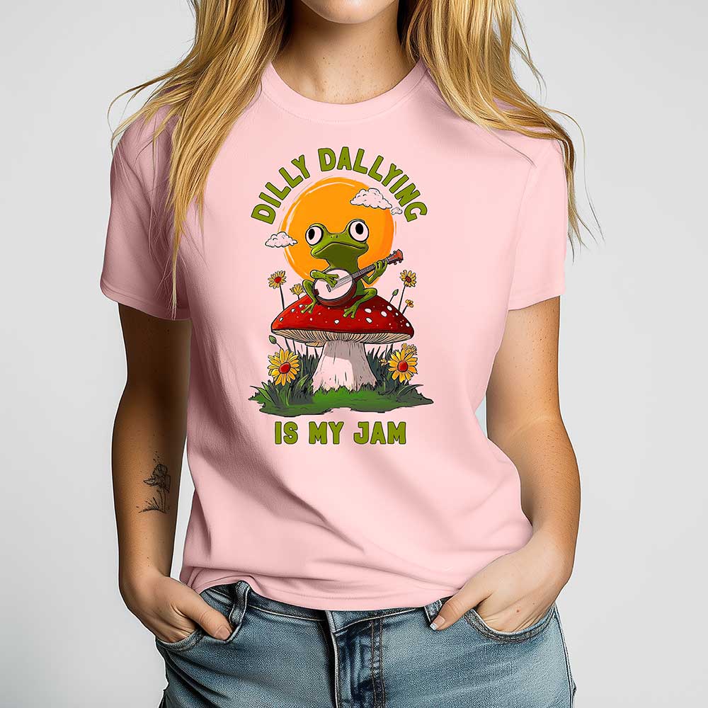 Dilly Dallying is My Jam Crewneck Tshirt - Loftipop