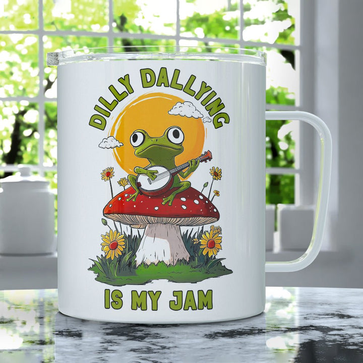 Dilly Dallying is My Jam Insulated Travel Mug - Loftipop