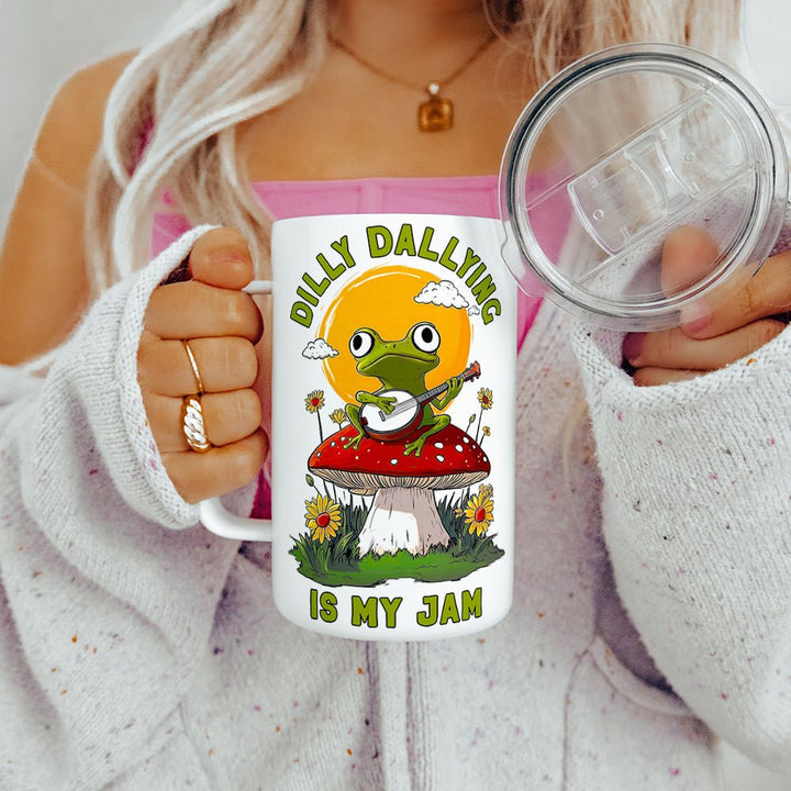 Dilly Dallying is My Jam Insulated Travel Mug - Loftipop