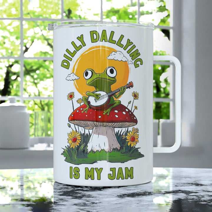 Dilly Dallying is My Jam Insulated Travel Mug - Loftipop