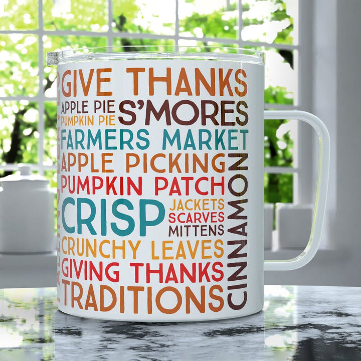 Fall Autumn Insulated Travel Mug - Loftipop