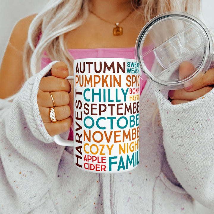 Fall Autumn Insulated Travel Mug - Loftipop