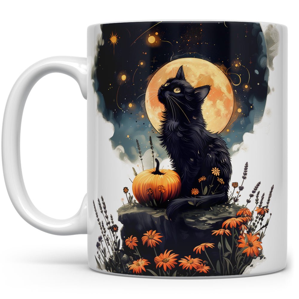 Fall Full Moon Cat Mug - Loftipop