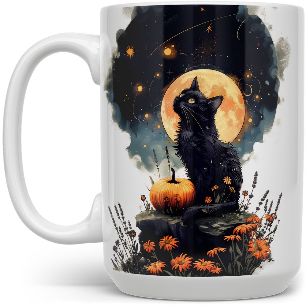 Fall Full Moon Cat Mug - Loftipop