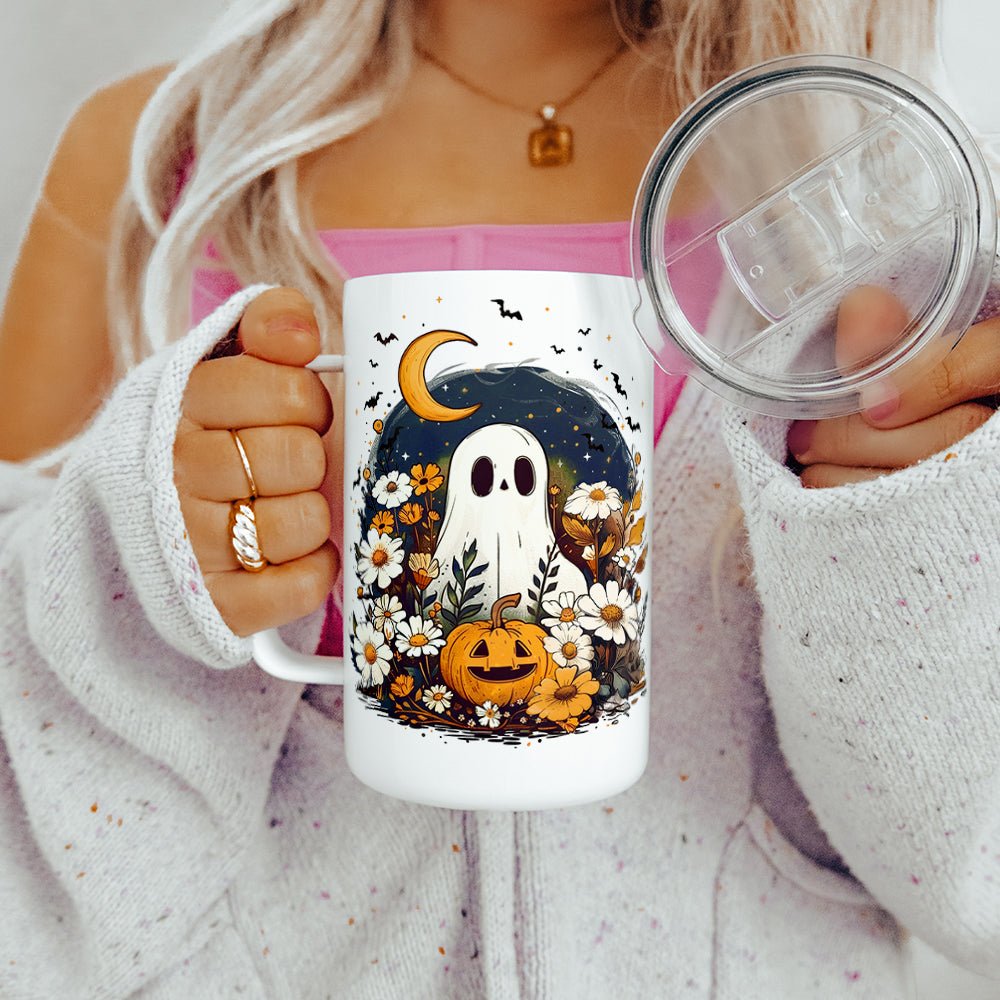 Fall Ghost Insulated Travel Mug - Loftipop