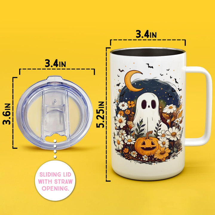 Fall Ghost Insulated Travel Mug - Loftipop