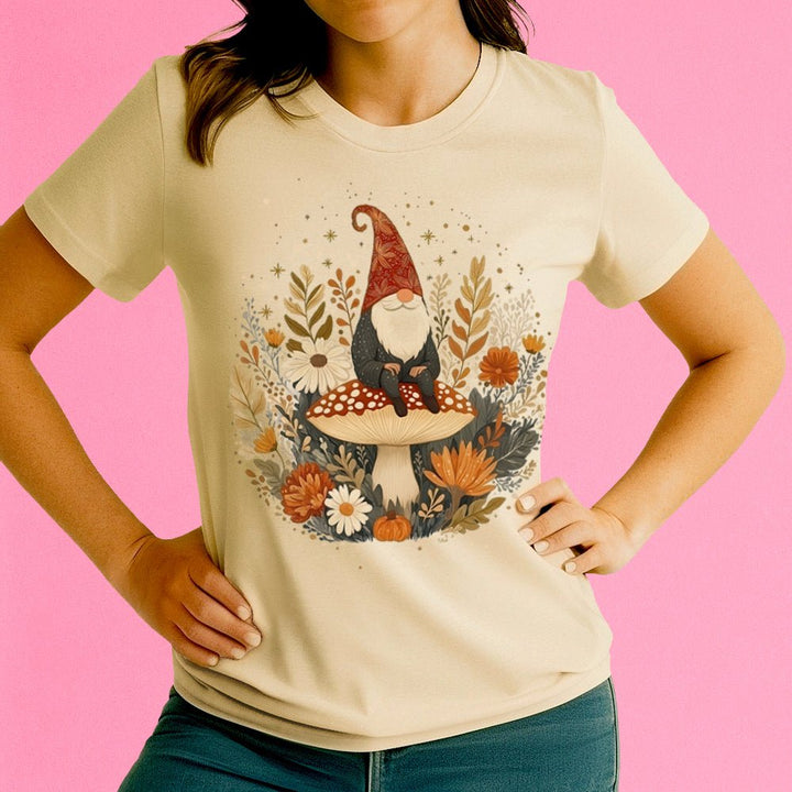 Fall Gnome Crewneck T-Shirt - Loftipop